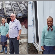 FOTO: Primarul din Prundeni a salvat o bătrână ce trăia într-o casă aproape prăbușită