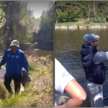 VIDEO: Intervenţia poliţiştilor şi a jandarmilor la Lacul Ostroveni. Suspiciuni de braconaj