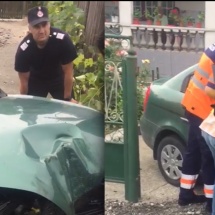 VIDEO: Accident grav la Căzăneşti. Maşină răsturnată şi cuprinsă de flăcări