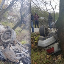 FOTO: ACCIDENT CUMPLIT la ZĂTRENI. Trei victime transportate la Craiova