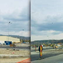 FOTO: Un nou sens giratoriu în Râmnicu Vâlcea. Se construieşte chiar în zona noului mall!
