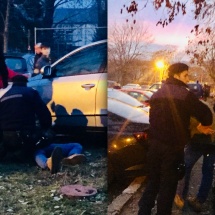 FOTO-VIDEO: Incident grav după meciul HCM Râmnicu Vâlcea – Rapid. Jandarm transportat la spital