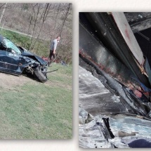 FOTO-UPDATE: ACCIDENT la SLĂTIOARA. A căzut cu BMW-ul în pârâu…