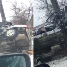 FOTO-VIDEO. ACCIDENT la GALICEA. Șoferul de 19 ani al unui BMW, rănit