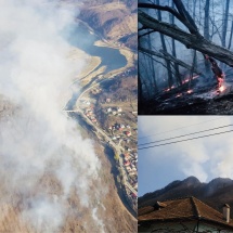 Dosare penale pentru incendiile de pădure de la Malaia și Brezoi. Foc pus intenționat! (foto)