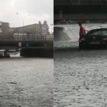 VIDEO. Pasajul de pe strada Dacia s-a inundat din nou
