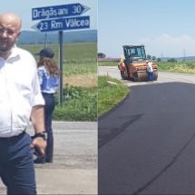 TRAFIC INGREUNAT la intersecția DN 64 cu DJ 677F. CJ Vâlcea, prin RAJDP, toarnă asfalt!