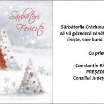 Președintele CJ Vâlcea vă dorește un Crăciun fericit și un An Nou cu spor în toate