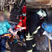 FOTO-UPDATE. Un tavan a căzut peste doi bătrâni într-o comună din Vâlcea
