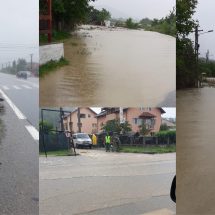 FOTO – VIDEO. Inundaţii în Vâlcea. Gospodării şi drumuri afectate…