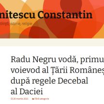 ORA DE ISTORIE. Radu Negru vodă, primul voievod al Țării Românești după regele Decebal al Daciei
