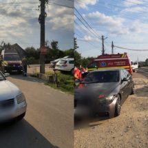 FOTO. ACCIDENT la BĂBENI. O șoferiță a fost rănită