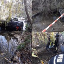 FOTO-VIDEO. ACCIDENT GRAV în VÂLCEA. A căzut cu mașina în râul Olănești