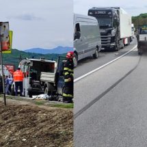 FOTO. ACCIDENT MORTAL la BUJORENI. Impact între un ATV și o autoutilitară