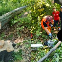 FOTO. Femeie decedată într-o pădure din Vâlcea. A fost lovită de creanga unui arbore