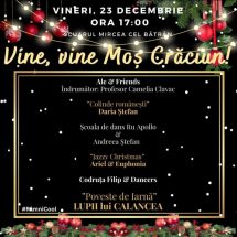 Spectacolul „Vine, vine Moș Crăciun” – vineri, 23 decembrie, în Scuarul Mircea cel Bătrân