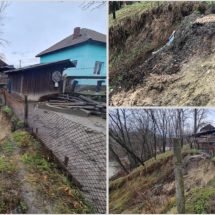 FOTO/VIDEO. Alunecare de teren la Berbești. Două gospodării sunt în pericol