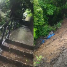 FOTO/VIDEO. Alunecare de teren pe o stradă din Râmnicu Vâlcea