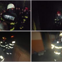 FOTO/VIDEO. Panică aseară în urma unui incendiu într-un bloc de garsoniere din Râmnicu Vâlcea