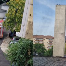 FOTO: Cad bucăți de tencuială de pe clădirile Maternității Râmnicu Vâlcea